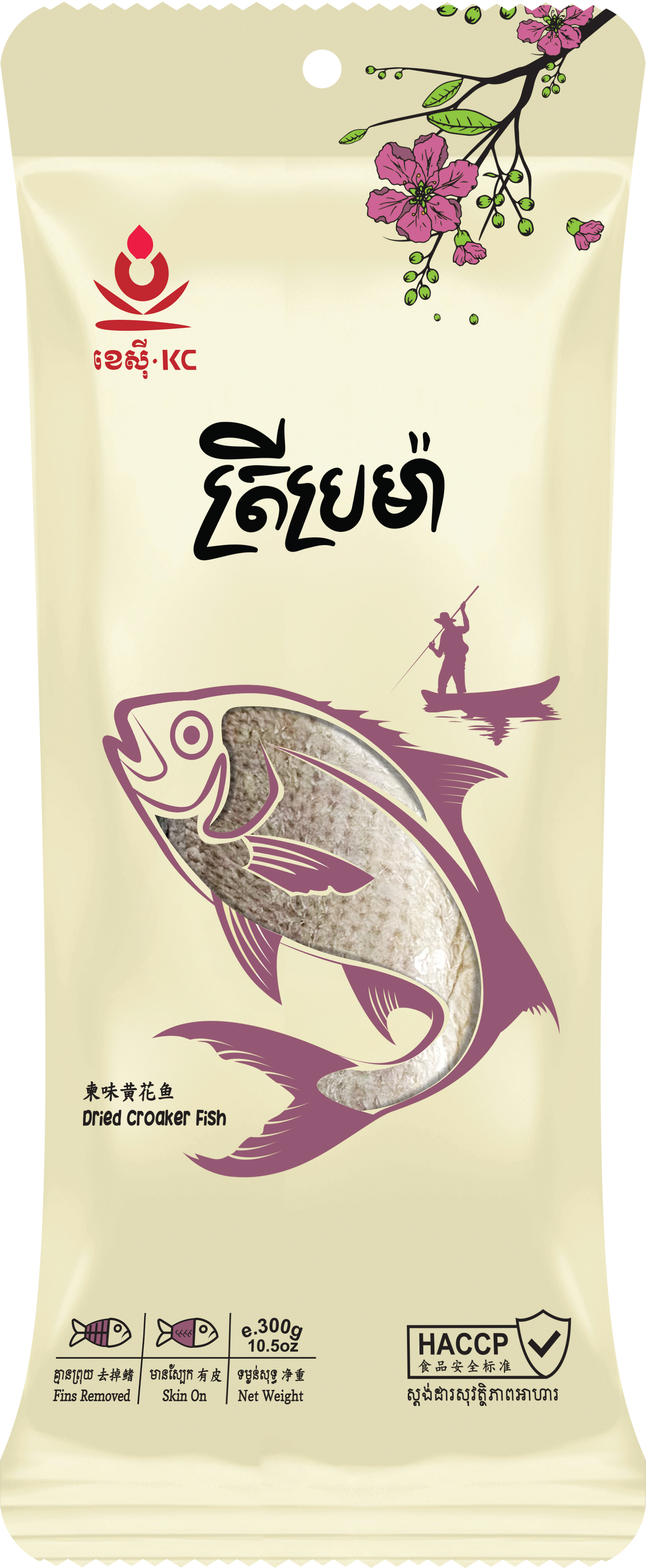 KC DRIED CROAKER FISH 300G ត្រីប្រម៉ា