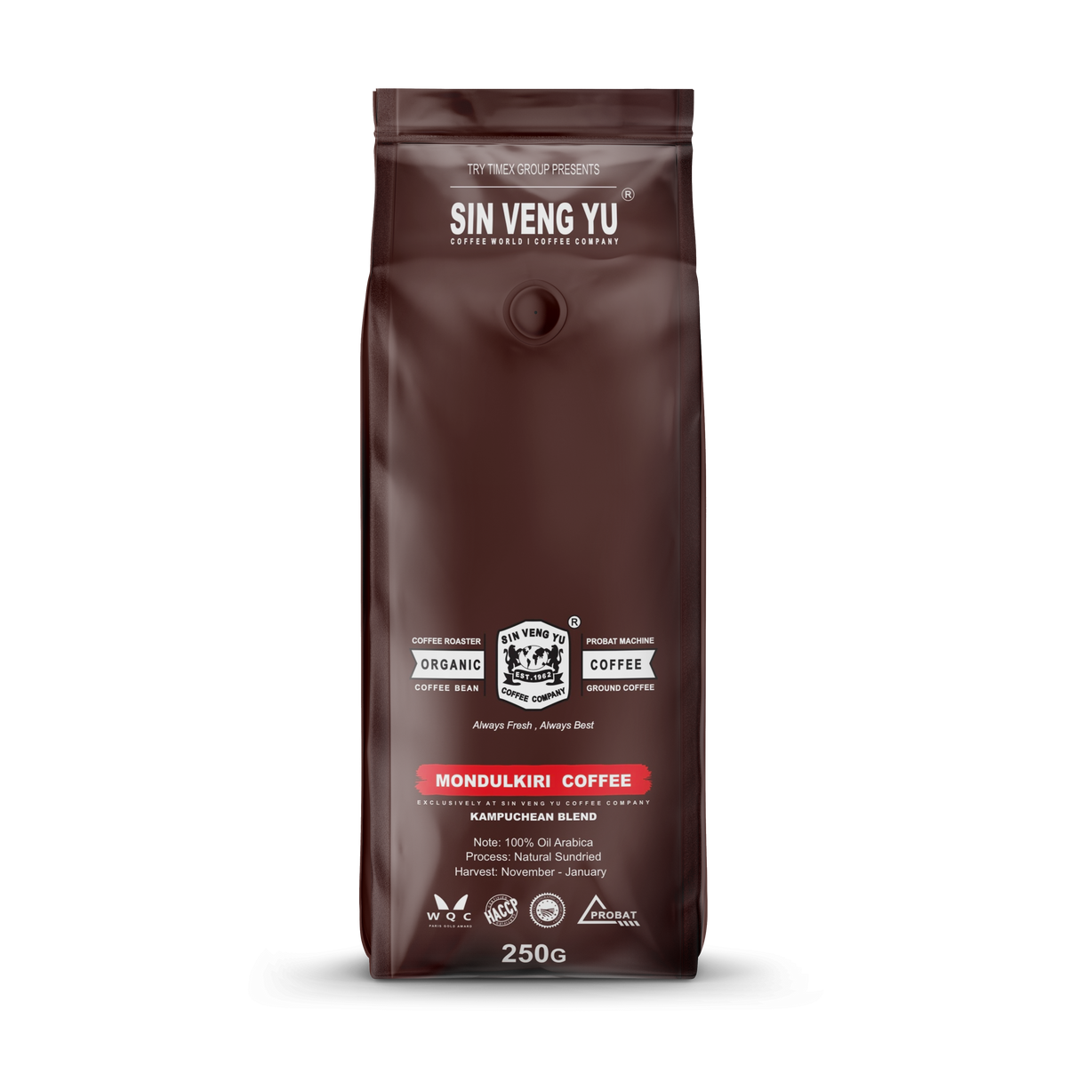 SIN VENG YU MONDULKIRI ARABICA COFFEE BEANS 250G
