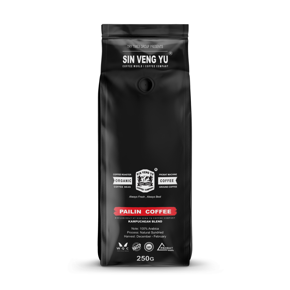 SIN VENG YU PAILIN ARABICA COFFEE BEANS 250G